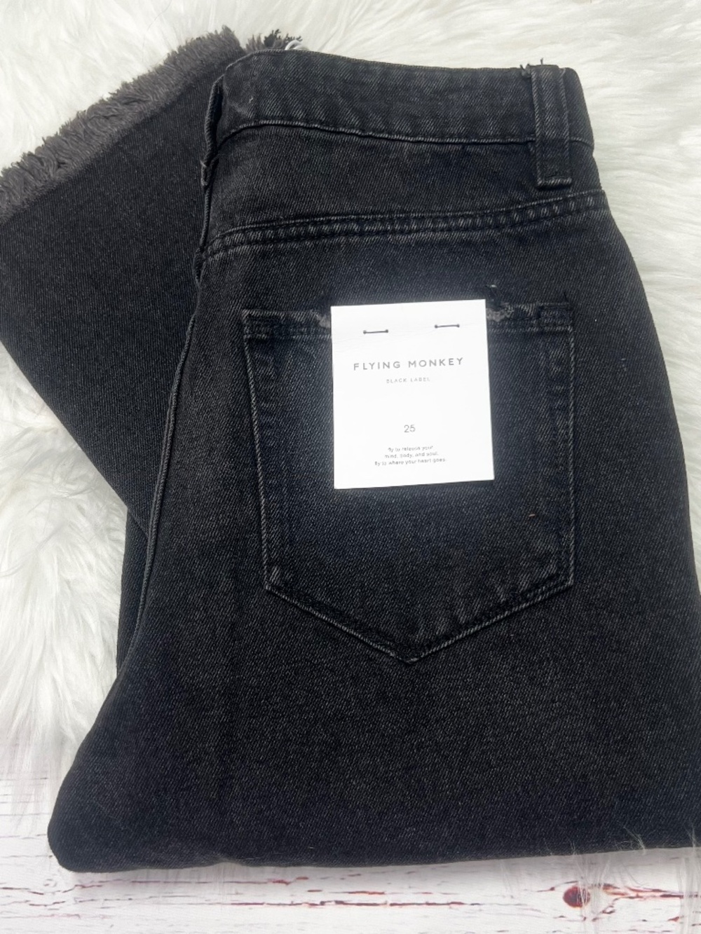 👖NWT🤩 |•FLYING MONEY•| Super High Rise Waist Straight Leg Jeans Size 25👖 - Picture 3 of 8